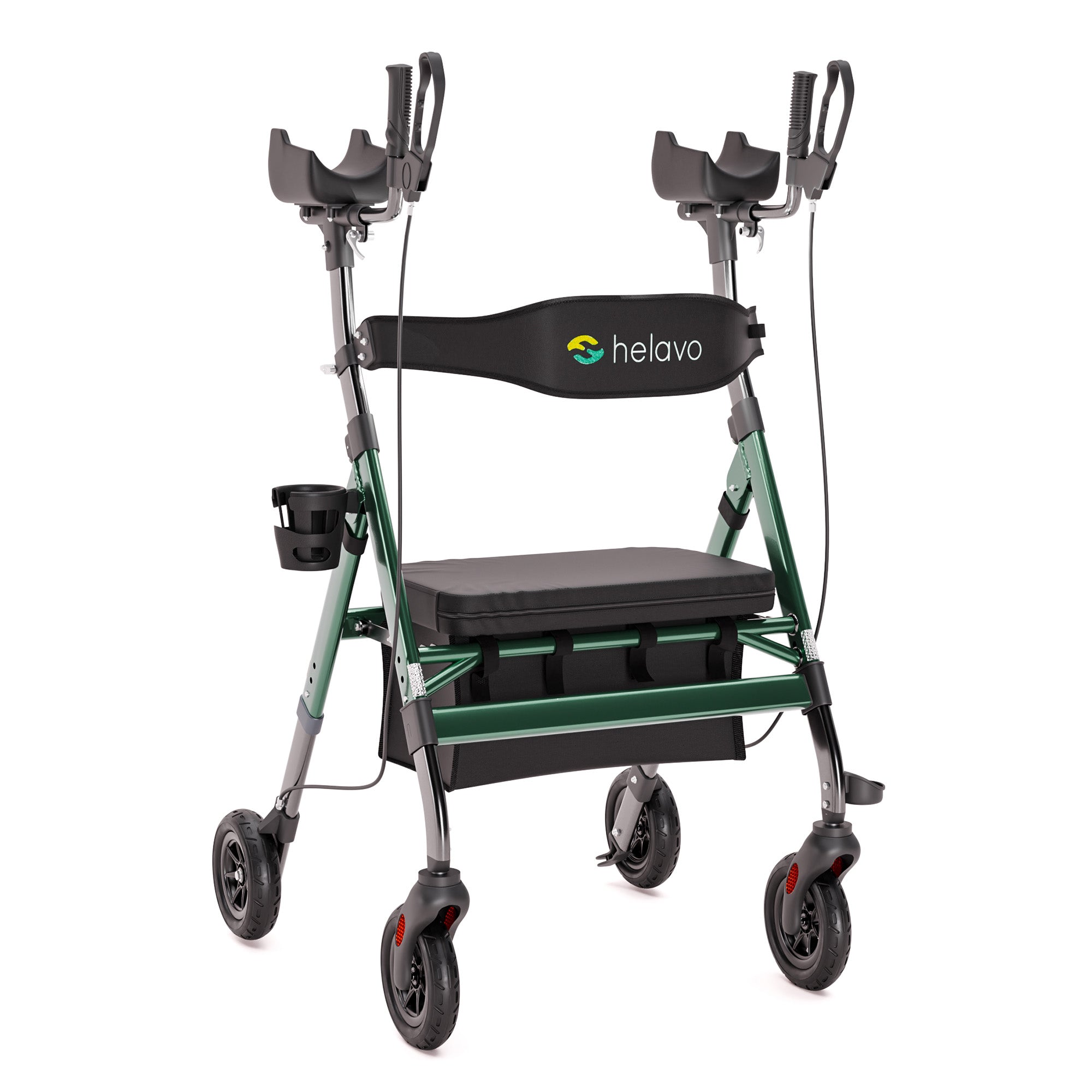 Extra wide heavy-duty rollator Arthritis rollator with armrests H1360 Green