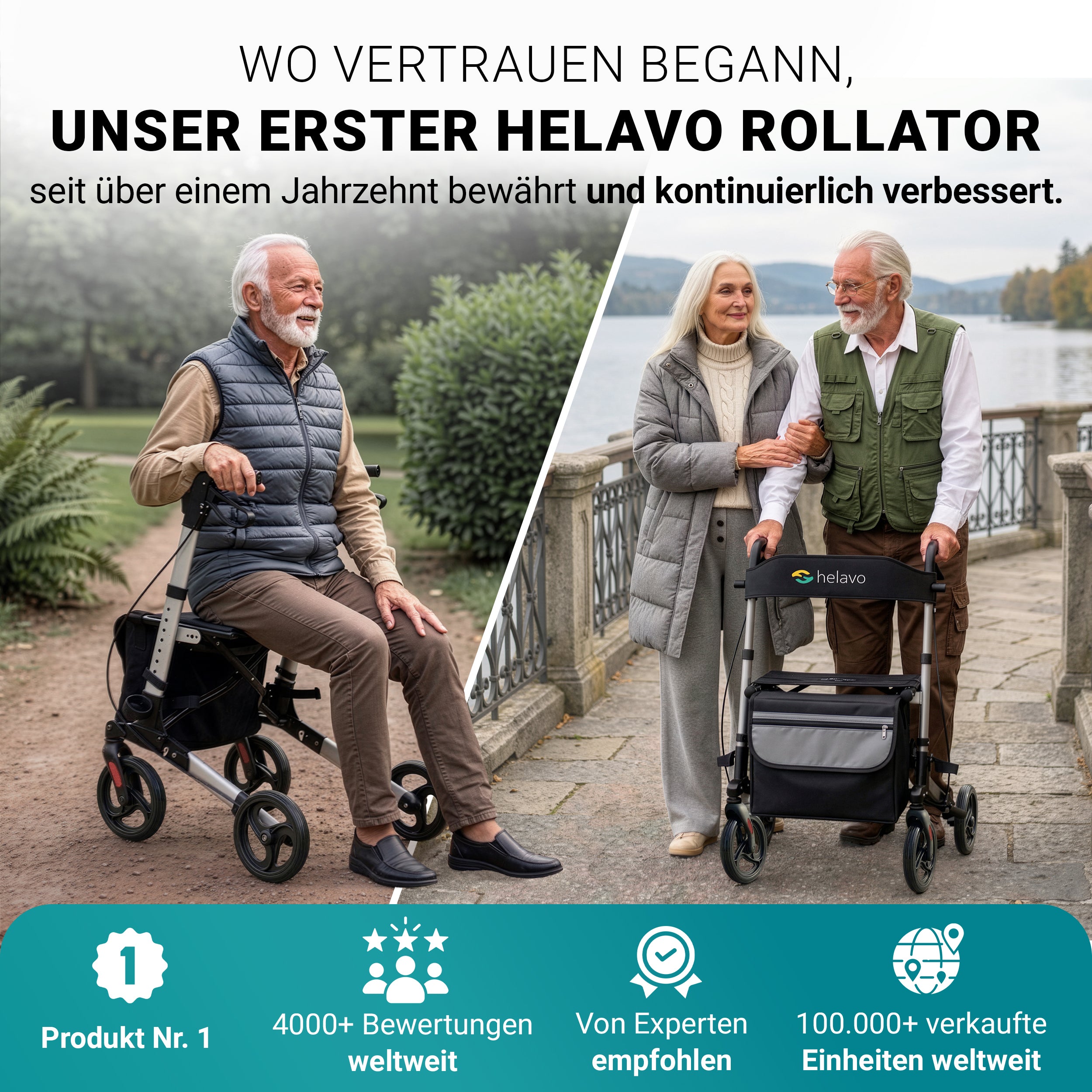 Allround faltbarer Standard-Rollator H1010 Series