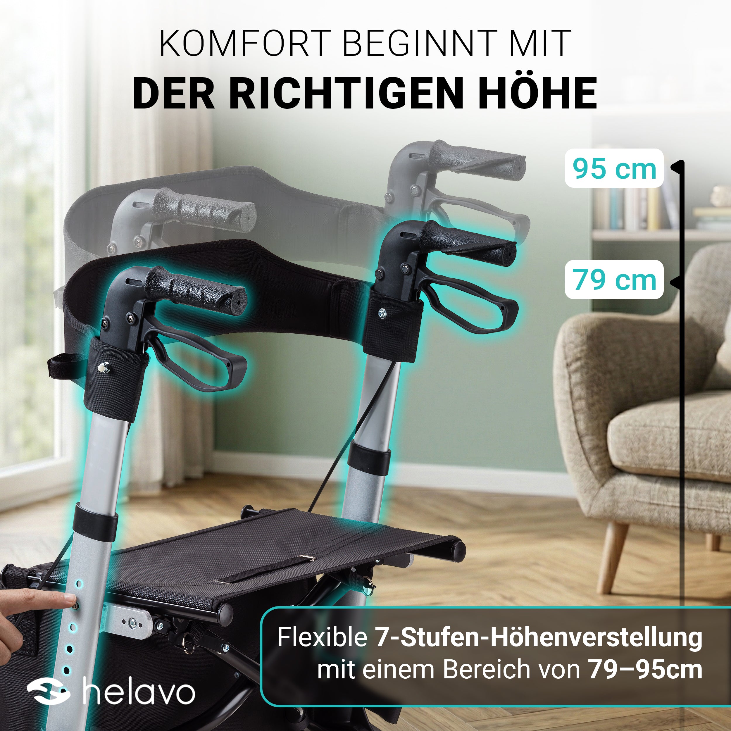 Allround faltbarer Standard-Rollator H1010 Series