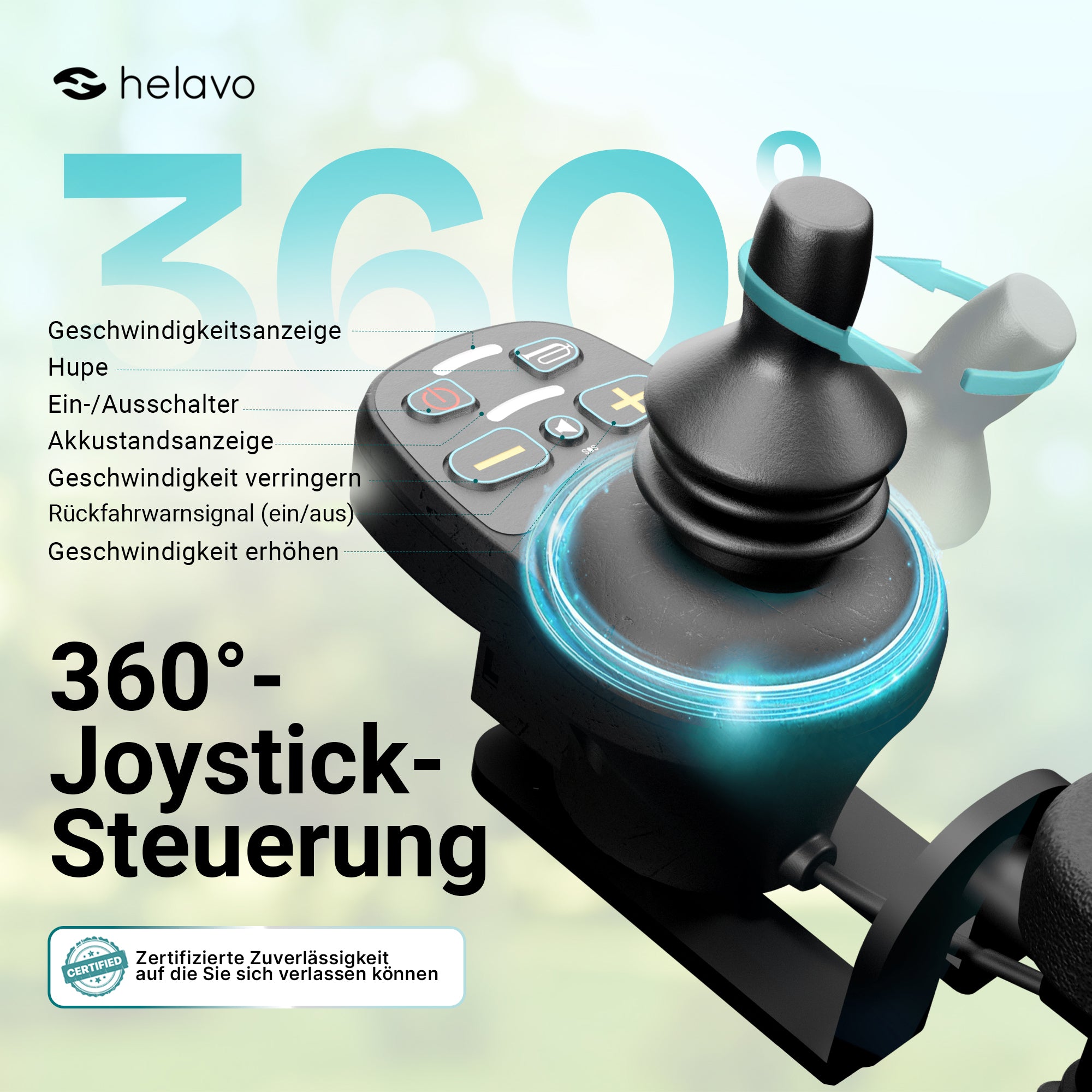 Wide All-Terrain Electric Wheelchair for Adults - Fast-Folding Electric Wheelchair H2010