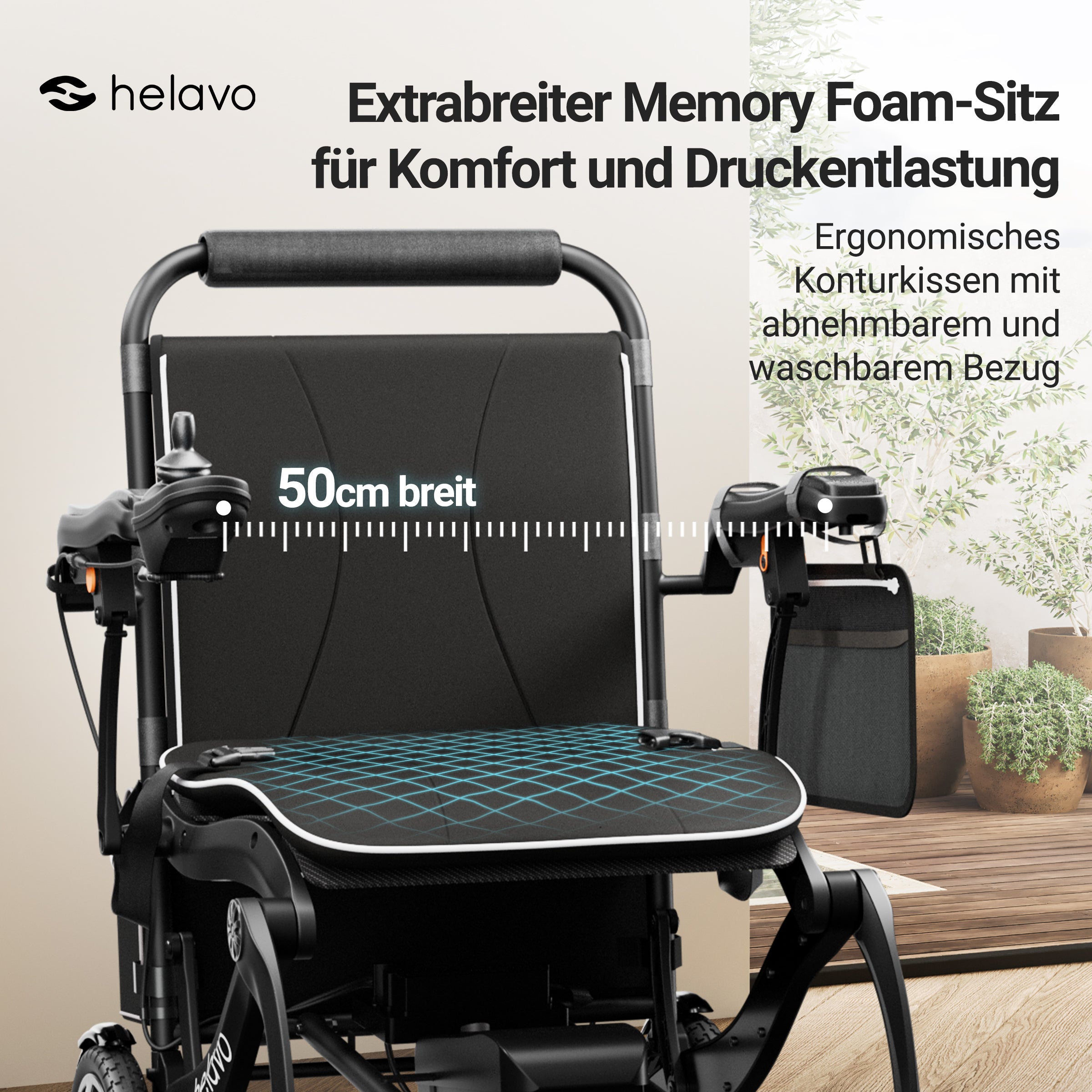 Electric wheelchair - ultralight with magnesium and carbon frame H2320