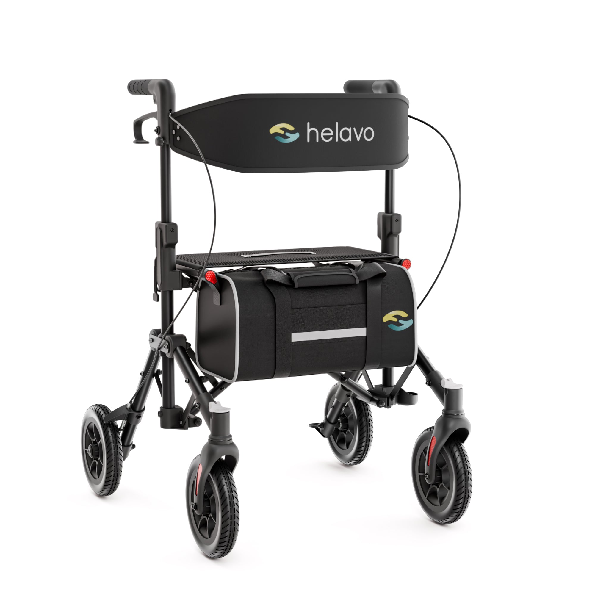 Foldable and Lightweight Walker with Seat for Seniors H1320 Black