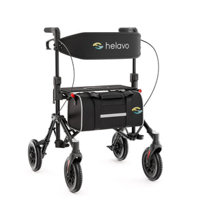 Reiserollator faltbar und leicht mit Sitz für Senioren H1320 Schwarz