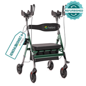 Generalüberholt Extra breiter Schwerlastrollator Arthritis-Rollator mit Armauflagen H1360 Grün
