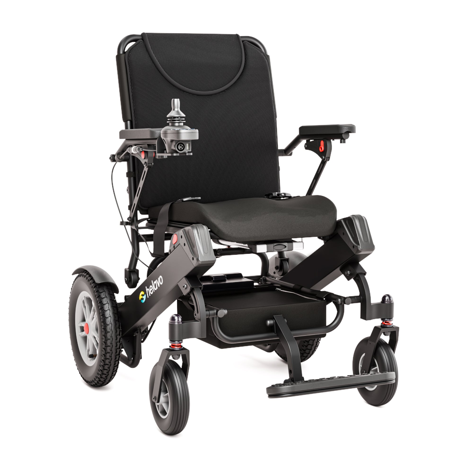 Wide All-Terrain Electric Wheelchair for Adults - Fast-Folding Electric Wheelchair H2010
