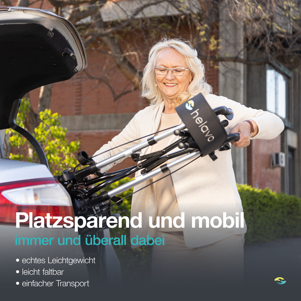 Generalüberholt Allround faltbarer Standard-Rollator H1010 Series Blau