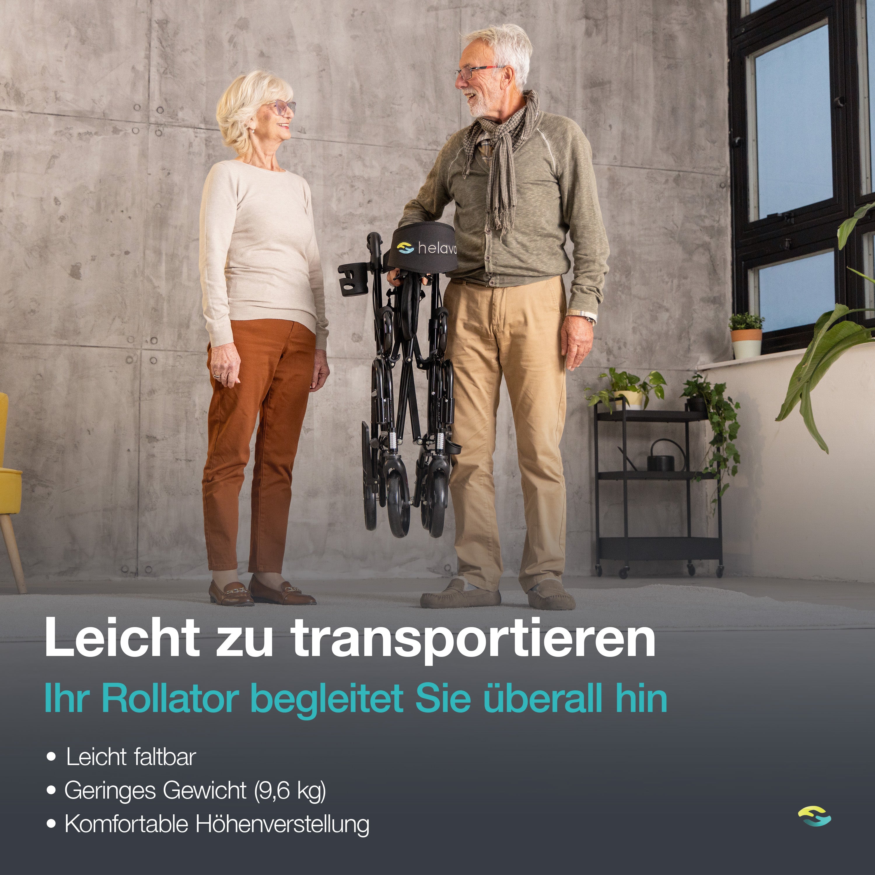2 in 1 Rollator &amp; Wheelchair in One H1070 Black 