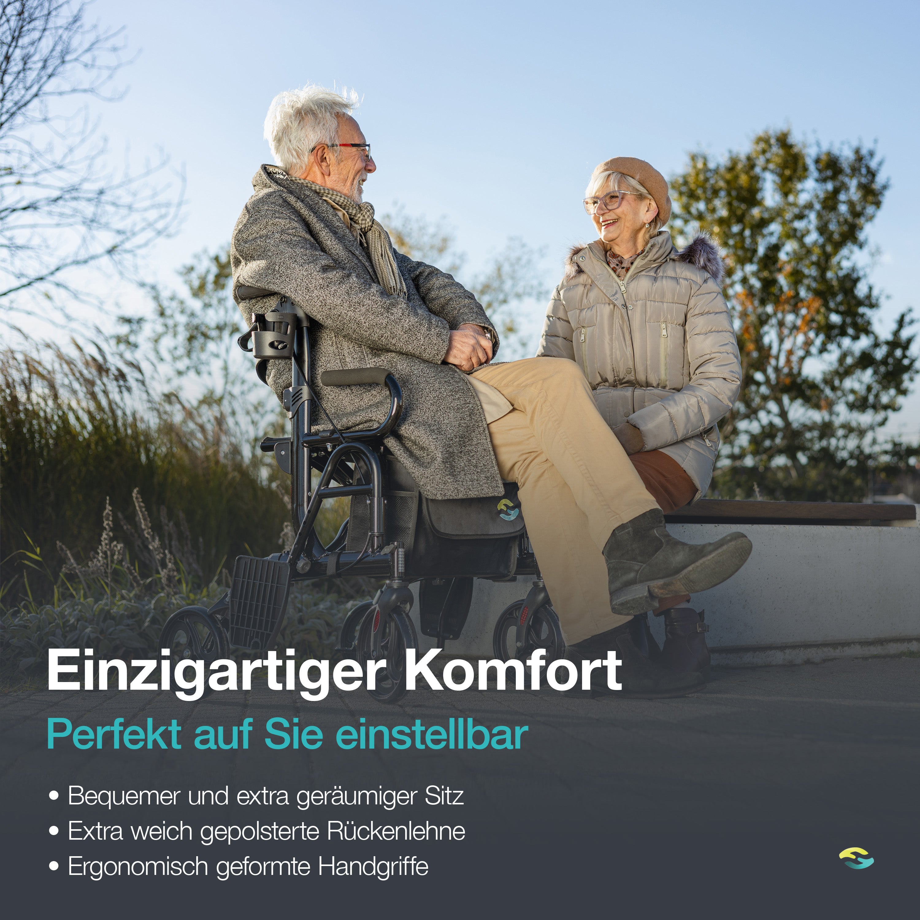 2 in 1 Rollator &amp; Wheelchair in One H1070 Black 