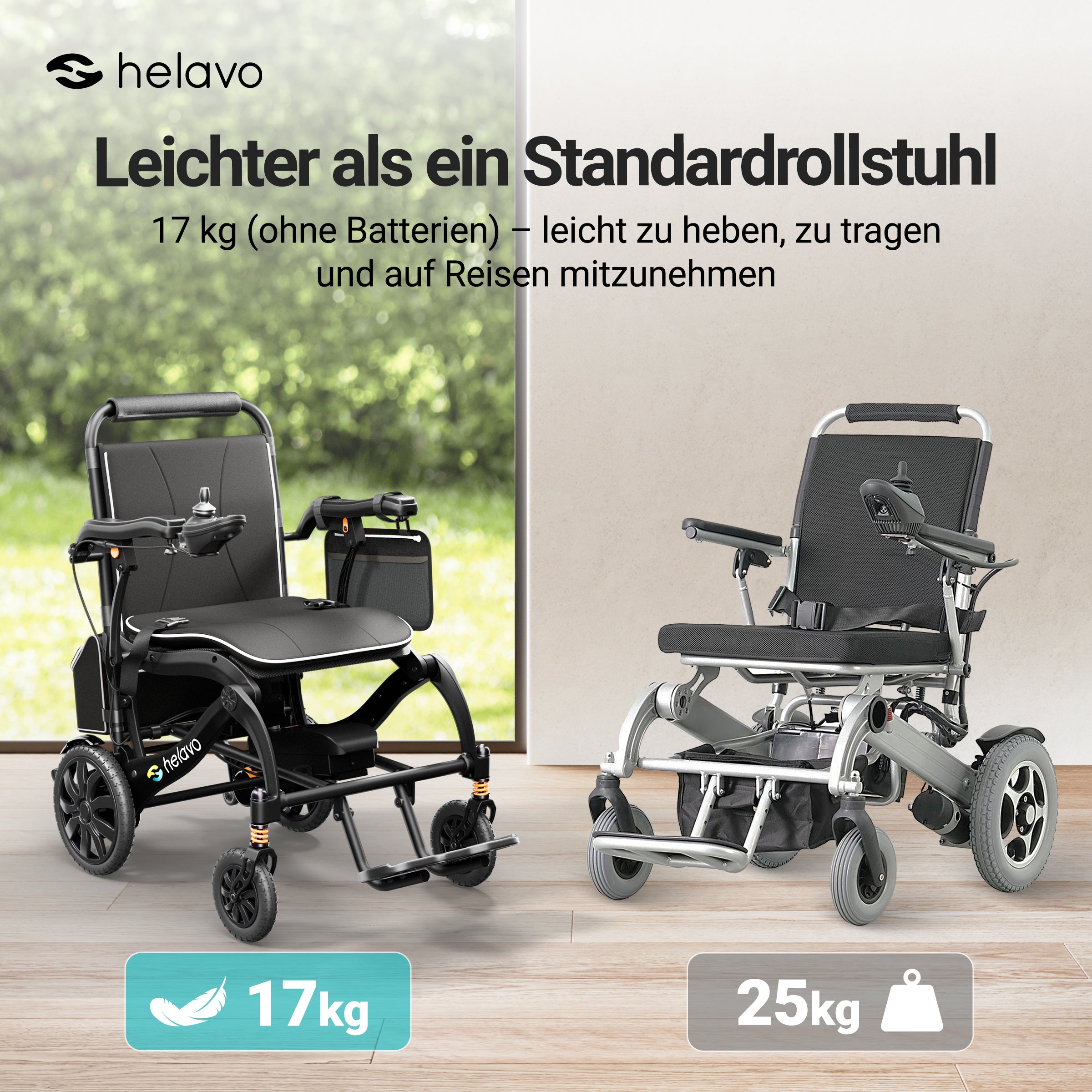 Electric wheelchair - ultralight with magnesium and carbon frame H2320