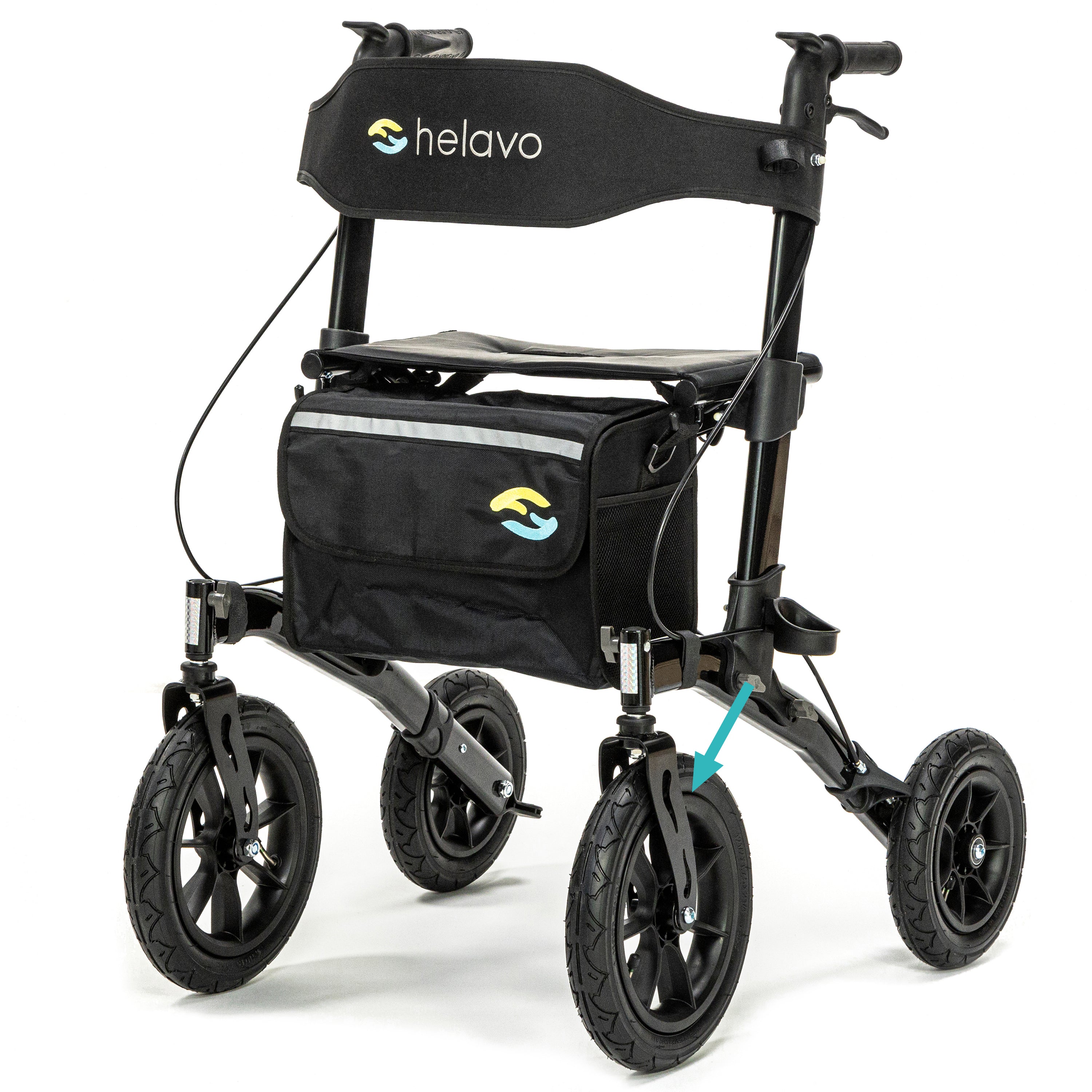 Replacement Front Wheel with Suspension for Helavo H1040 Rolling Walker Series